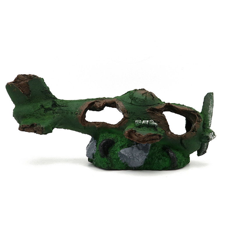 Veealune käsitöö vrakk Lennuk Veepaak kaunistus Hävitaja Akvaarium Lahinglennuk Varjend Maastiku Lennuk Ornament Peidupaik