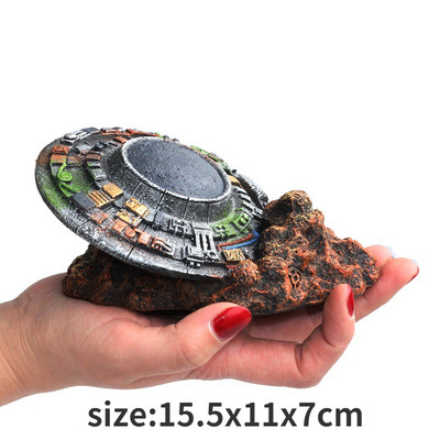 Διασκεδαστική διακόσμηση ενυδρείου Αεροσκάφη βομβαρδιστικών αεροσκαφών Wreckage Cave Ornaments Δεξαμενή ψαριών Εξωραϊσμός Αξεσουάρ φόντου για κατοικίδια με ψάρια