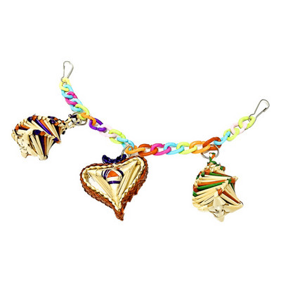 Papagal colorat acrilic pod cușcă pasăre amuzant animale de companie accesorii jucărie agățat jucării leagăn exercițiu cu lanț