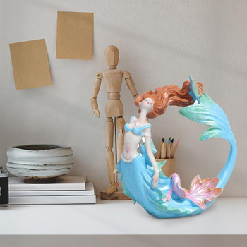 Τεχνητή ρητίνη Mermaid Princess Crafts Layout Prop Ενυδρείο Δεξαμενή ψαριών Διακόσμηση τοπίου