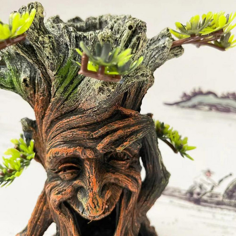 Pom din lemn pentru acvariu Podoabe de decorare pentru acvariu Adăpost pentru creveți pești Acvariu de pești Amenajare peisagistică Decor peisaj acvatic Accesorii pentru acvariu