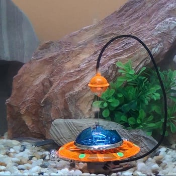 Κρεμαστό άγαλμα UFO Aquarium World of Tanks Διακοσμητικά στολίδια δεξαμενής ψαριών φόντο Διακόσμηση ενυδρείου Float Εργαλεία τοπίου