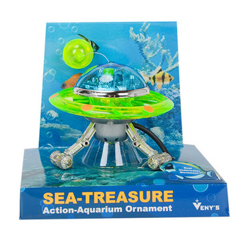 Κρεμαστό άγαλμα UFO Aquarium World of Tanks Διακοσμητικά στολίδια δεξαμενής ψαριών φόντο Διακόσμηση ενυδρείου Float Εργαλεία τοπίου