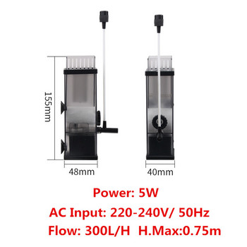 220V Aquarium Oil Remover Mini Water Protein Surface Skimmer Filter for Fish Tank Filtro Aquario Oil Slick Pump 300L/H