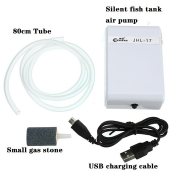 Power Air Pump Super Mute USB Charging Акумулаторна литиева батерия Power Oxygen Compressor Aquarium Fish Tank Риболов на открито