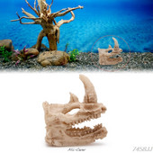 Akvārija mākslīgā degunradžu galvaskausa sveķu terārija dekorācija zivju tvertnes simulācija statuja ainava rāpuļu alu mājas ornaments