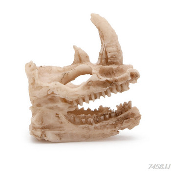 Ενυδρείο Τεχνητό στολίδι για το κρανίο ρινόκερου από ρητίνη Terrarium Προσομοίωση δεξαμενής ψαριών Άγαλμα Τοπίο Στολίδι Σπηλαίων Ερπετών