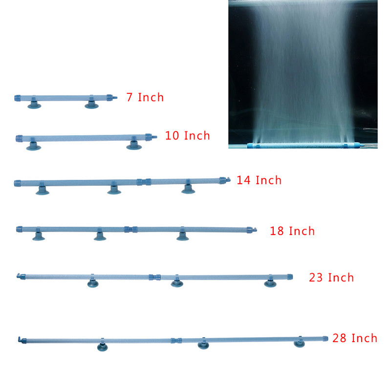 Akvārija burbuļa gaisa akmens zivju tvertnes sienas aerācijas caurule skābekļa sūkņa difuzors akvārija piederums 28/23/18/14/7/10 collu akvārija bārs
