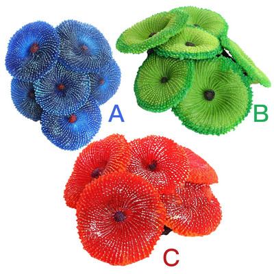 Аквариум Изкуствени коралови аквариуми Пейзажна декорация Симулация на растения Ярки меки коралови орнаменти Декорация на аквариуми