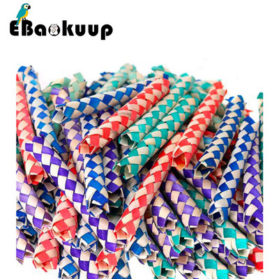 Ebaokuup 12-24 Pack Bird Toys Shredder Toy Направи си сам Папагал Дъвчеща играчка Аксесоари за влюбени птици Parakeets Conures Cockatiels