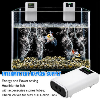 Зареждане на кислородна помпа за аквариумни рибки Въздушна помпа с двойно предназначение Usb литиева батерия Домакински преносим риболов Mute 6000mA Outdoor