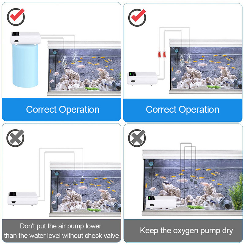 Ενυδρείο Fish Tank Αντλία Οξυγόνου Φόρτιση Αντλία Αέρα Διπλής Χρήσης Μπαταρία Usb Λιθίου Οικιακή Φορητή Σίγαση Ψαρέματος 6000mA Υπαίθρια