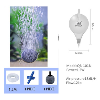 Pompă de aer pentru acvariu, rezervor de pește, mini compresor, o singură ieșire dublă, cu tub supapă de reținere, accesorii acvatice