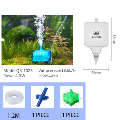 Pompă de aer pentru acvariu, rezervor de pește, mini compresor, o singură ieșire dublă, cu tub supapă de reținere, accesorii acvatice