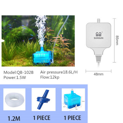 Pompă de aer pentru acvariu, rezervor de pește, mini compresor, o singură ieșire dublă, cu tub supapă de reținere, accesorii acvatice
