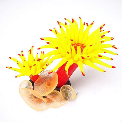 Ornament de simulare din silicon Coral artificial Arbore de mare Acvariu Decor peisagistic pentru rezervor