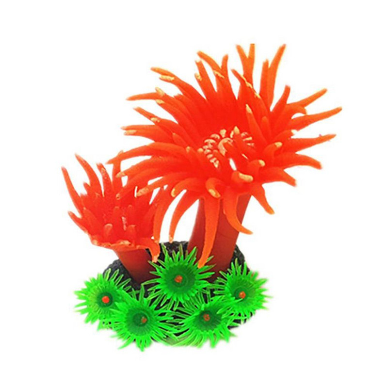Ornament de simulare din silicon Coral artificial Arbore de mare Acvariu Decor peisagistic pentru rezervor