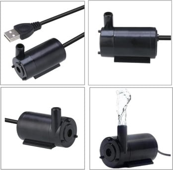 Υποβρύχια αντλία AISITIN USB 1m Line DC χαμηλής τάσης Εξαιρετικά ήσυχη Micro mini Μικρή Αντλία Νερού 3V5V6V