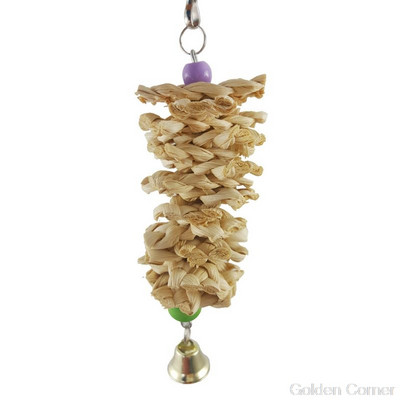 Animal de companie Papagal Pasăre Jucării din iarbă naturală Jucării de mestecat Mușcătură Cușcă agățată Clopoțel Leagăn Urcare Jucând Pandantiv Au10 20 Dropship