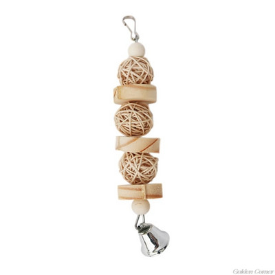 Animal de companie Papagal Pasăre Jucării din iarbă naturală Jucării de mestecat Mușcătură Cușcă agățată Clopoțel Leagăn Urcare Jucând Pandantiv Au10 20 Dropship