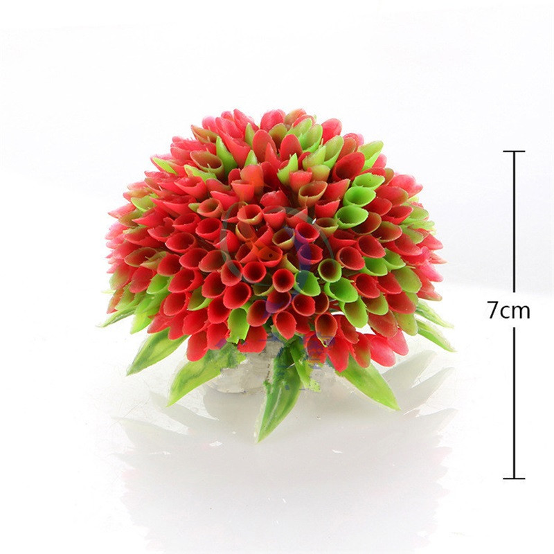 7 cm 6 värvi PVC korallid veealuse kunstliku veetaime kaunistused akvaariumi akvaariumi roheline vesi muru maastiku kaunistus