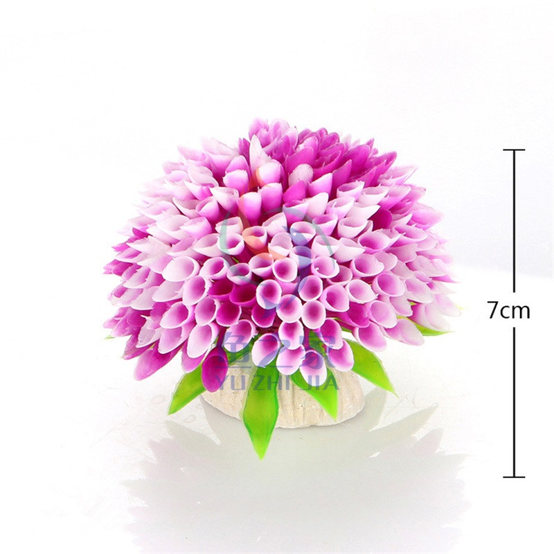 7 cm 6 värvi PVC korallid veealuse kunstliku veetaime kaunistused akvaariumi akvaariumi roheline vesi muru maastiku kaunistus