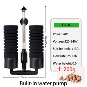 220V 3-IN-1 Ηλεκτρικό Φίλτρο Βιοχημικού Σφουγγάρι Silence Υποβρύχιο Φίλτρο Δεξαμενής Ψαριών Αξεσουάρ ενυδρείου Bio Media Balls