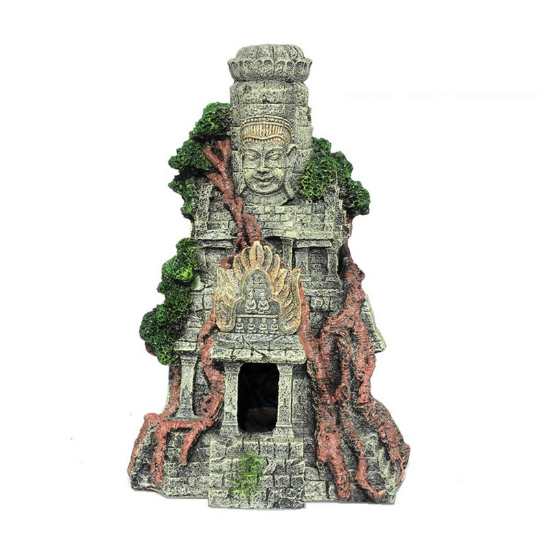 Ornament pentru acvariu de acasă Figurine din rășină din piatră Buddha Acvariu Acvariu Accesorii de decorare pentru acvariu Decorații de protecție