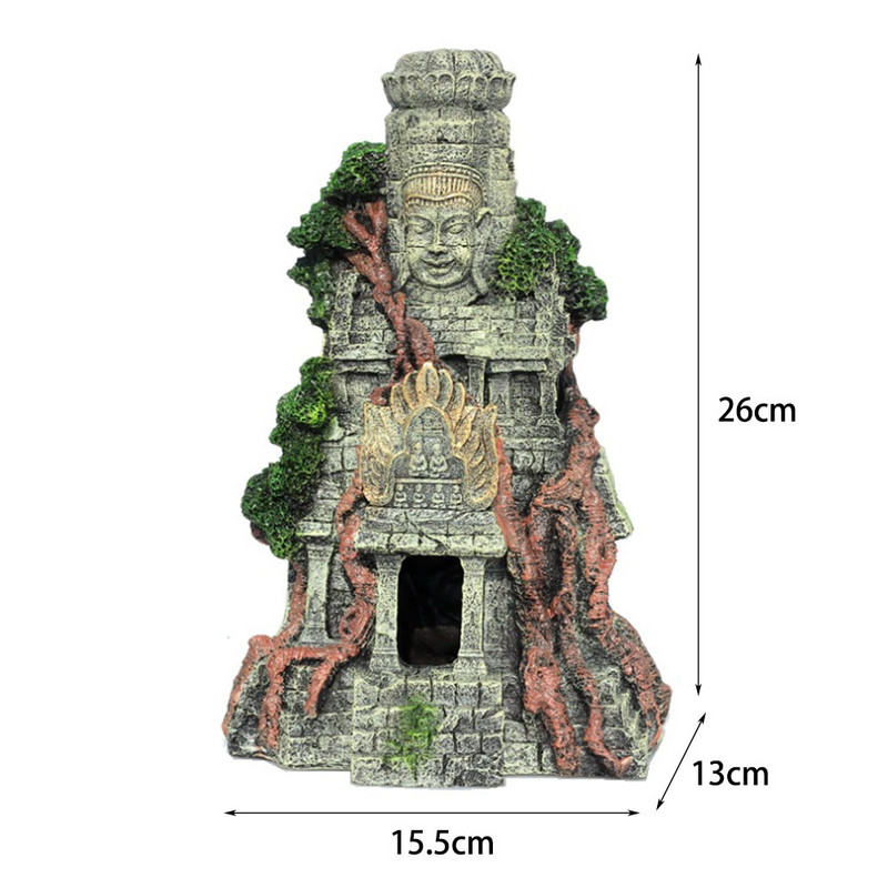 Ornament pentru acvariu de acasă Figurine din rășină din piatră Buddha Acvariu Acvariu Accesorii de decorare pentru acvariu Decorații de protecție