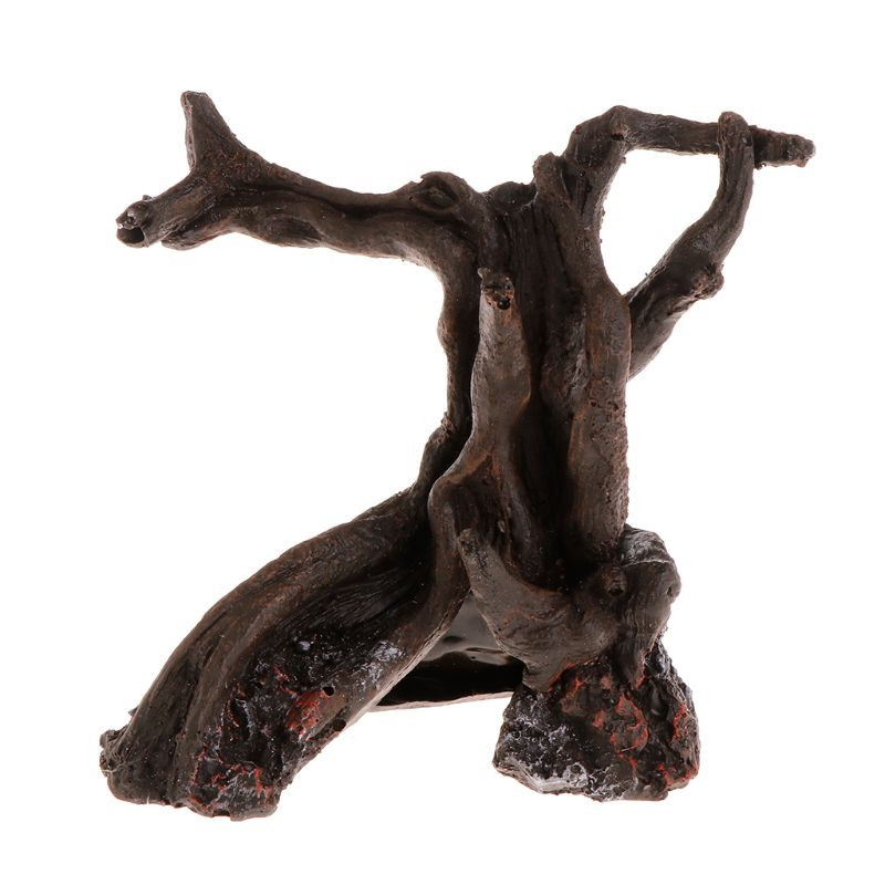 Decorarea rezervorului de pești Acvariu Ascunzătoare pentru copaci Ascunzătoare pentru pești mici Betta House Rășină rădăcină din lemn de plutire