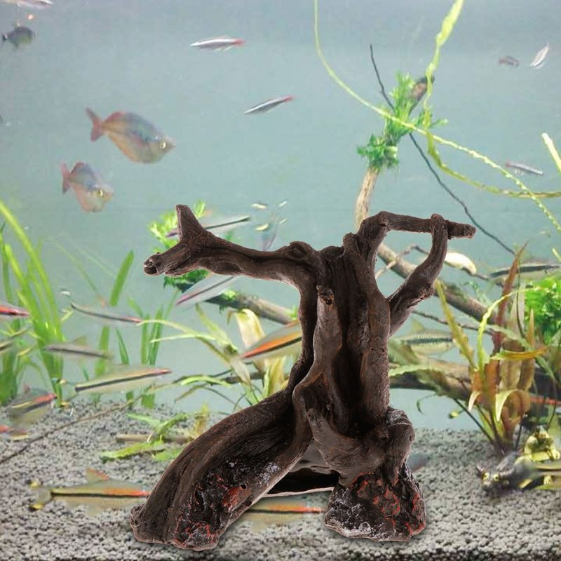 Decorarea rezervorului de pești Acvariu Ascunzătoare pentru copaci Ascunzătoare pentru pești mici Betta House Rășină rădăcină din lemn de plutire