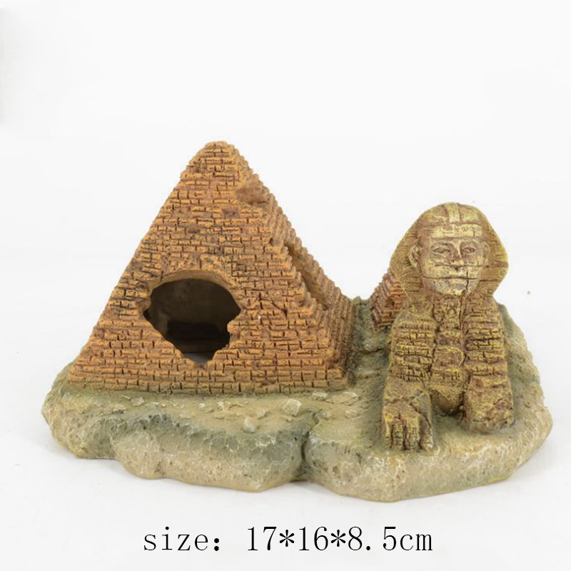 Accesorii pentru acvariu pentru acvariu de pește, piramidă din rășină, sfinx, înfrumusețare pentru acvariu, pentru peisaj, peisaj, meșteșuguri