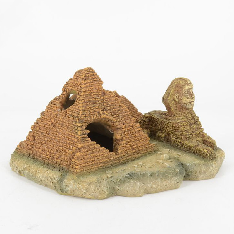 Accesorii pentru acvariu pentru acvariu de pește, piramidă din rășină, sfinx, înfrumusețare pentru acvariu, pentru peisaj, peisaj, meșteșuguri