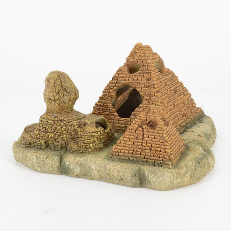 Accesorii pentru acvariu pentru acvariu de pește, piramidă din rășină, sfinx, înfrumusețare pentru acvariu, pentru peisaj, peisaj, meșteșuguri