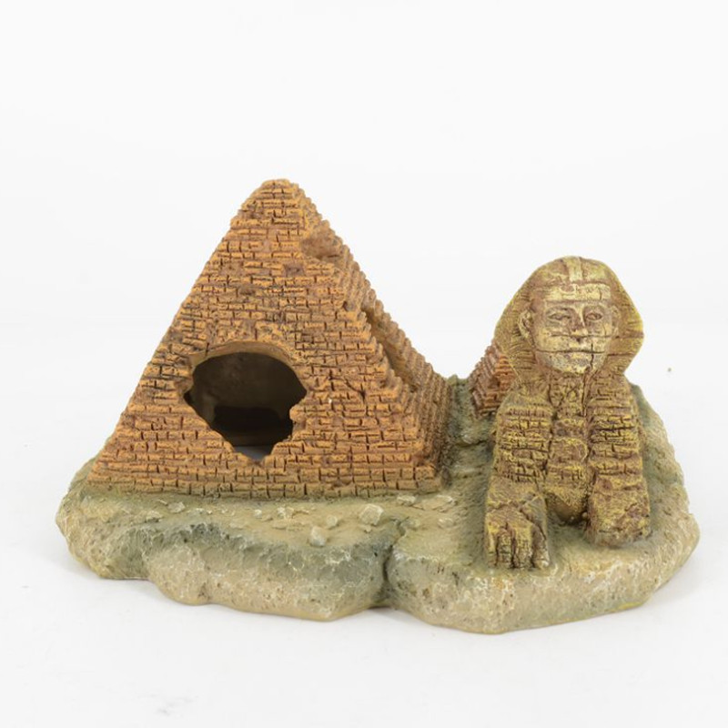 Accesorii pentru acvariu pentru acvariu de pește, piramidă din rășină, sfinx, înfrumusețare pentru acvariu, pentru peisaj, peisaj, meșteșuguri