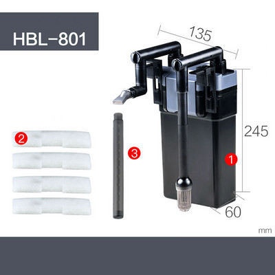 Επιτοίχια εξωτερική κάννη φίλτρου SUNSUN HBL Series για Δεξαμενή Ψαριών Ενυδρείου
