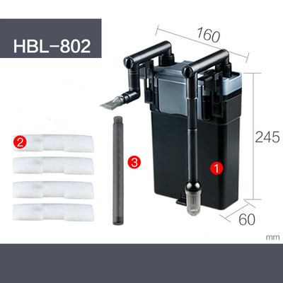 Επιτοίχια εξωτερική κάννη φίλτρου SUNSUN HBL Series για Δεξαμενή Ψαριών Ενυδρείου