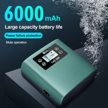 Ultra Silent Aquarium Aerator Battery Lithium Outdoor Fishing Oxygen Pump Επαναφορτιζόμενη Φορητή αντλία αέρα υψηλής ισχύος 3w-7,5w