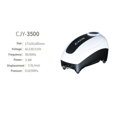 Pompă de oxigen din seria BOYU CJY 1,7W -12W Pompă de aer reglabilă ultra-silențioasă pentru aerator de acvariu pentru acvariu Crește compresorul de aer