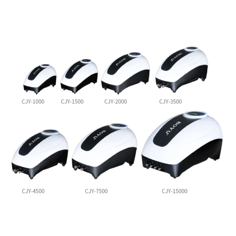 Pompă de oxigen din seria BOYU CJY 1,7W -12W Pompă de aer reglabilă ultra-silențioasă pentru aerator de acvariu pentru acvariu Crește compresorul de aer
