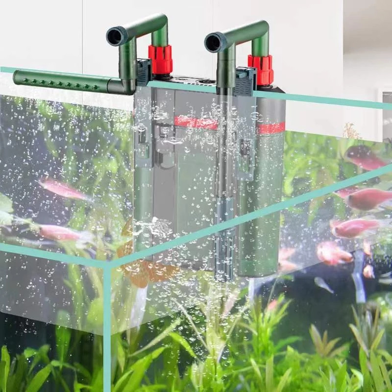 110V-220V δεξαμενή ψαριών εξωτερικός κάδος φίλτρου με ένα κουμπί εκκίνησης φίλτρο τριών σε ένα φίλτρο αντλία οξυγόνου αξεσουάρ ενυδρείου 5W