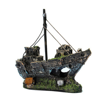 Fish Tank Landscaping Pirate Ships Resin Ship Decorations Κατάλληλο για Ενυδρείο Fish Ships SCVD889
