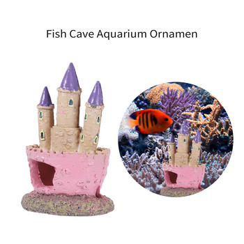 Най-новата розова принцеса Замък Рибна пещера Орнамент Аквариум Декорация на аквариум