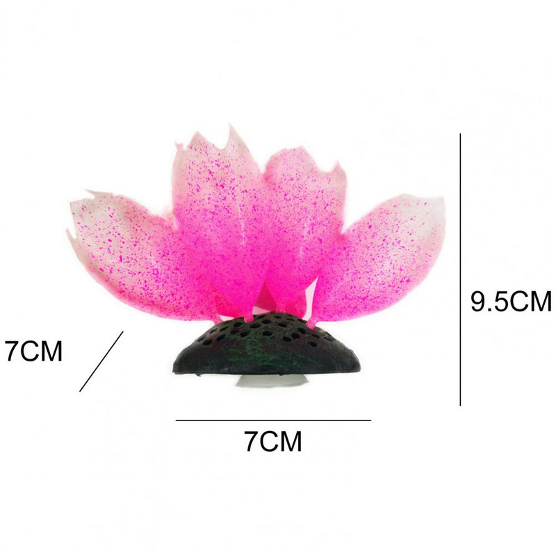 Plantă fluorescentă roz Ornament pentru rezervor de pește din silicon artificial viu Iarbă de apă pentru planta de simulare de acvariu Decorări zilnice