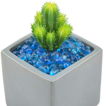 1 кг неправилни стъклени камъни Градински камъчета Изкуствени кристални скъпоценни камъни Цветен кварц за аквариум Пълнител за ваза за резервоар за костенурки