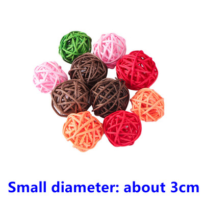 Pet Bird Toys Chewing Toys Bird Rattan Ball Toy For Parrot Budgie Parakeet Parakeet Cockatiel Chewing Παίζοντας Παιχνίδια Κλουβιά Παπαγάλου Παιχνίδια 5τμχ