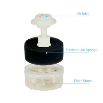 Мини въздушен филтър гъба без запушване воден филтър с аксесоари за аквариумни аквариумни рибки Maifan Stone