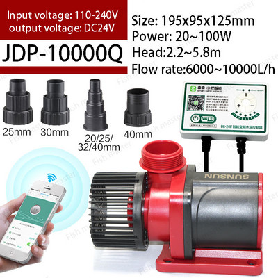 SUNSUN DC pompă de apă cu frecvență variabilă debit pompa submersibilă reglabilă pentru rezervor de pește pompă silențioasă DCP DC JDP 18000