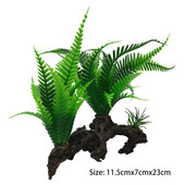 Decor de plante artificiale grozave de acvariu pentru rezervor de pește, ornament de iarbă submersibilă, plantă de apă din plastic