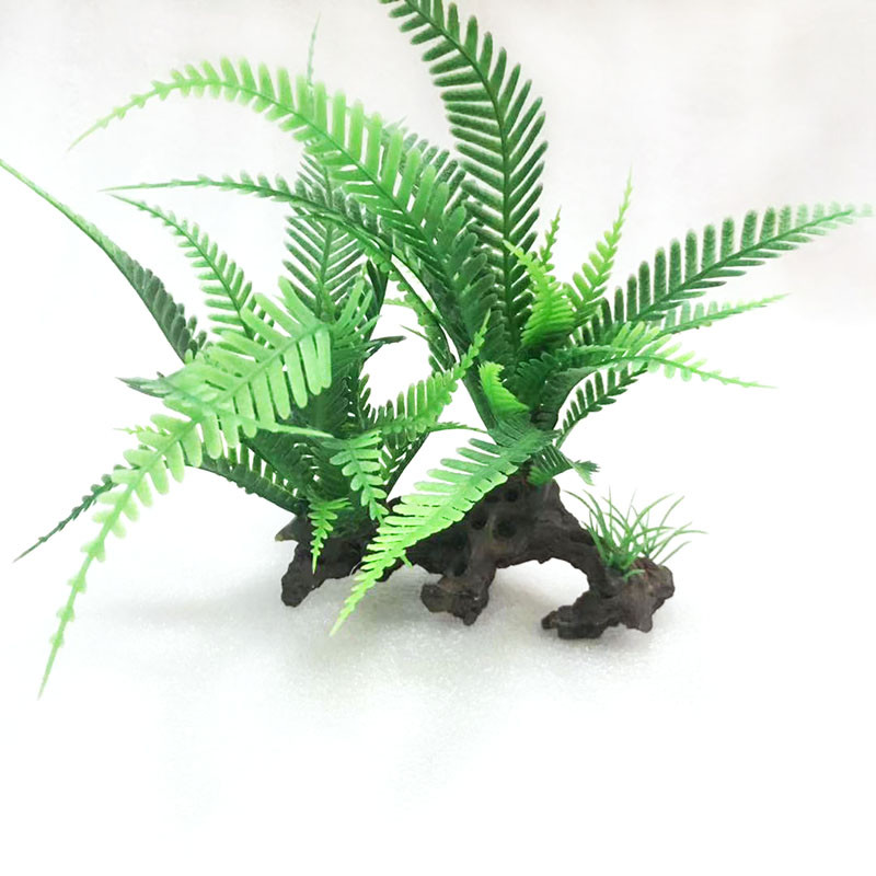 Decor de plante artificiale grozave de acvariu pentru rezervor de pește, ornament de iarbă submersibilă, plantă de apă din plastic